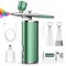 Cordless Airbrush Kit with Compressor Portable Nail Airbrush Machine 0.3mm Nozzle Rechargeable Air Brush Kit for Model Painting Makeup Barber Tattoo Food Cake Decor